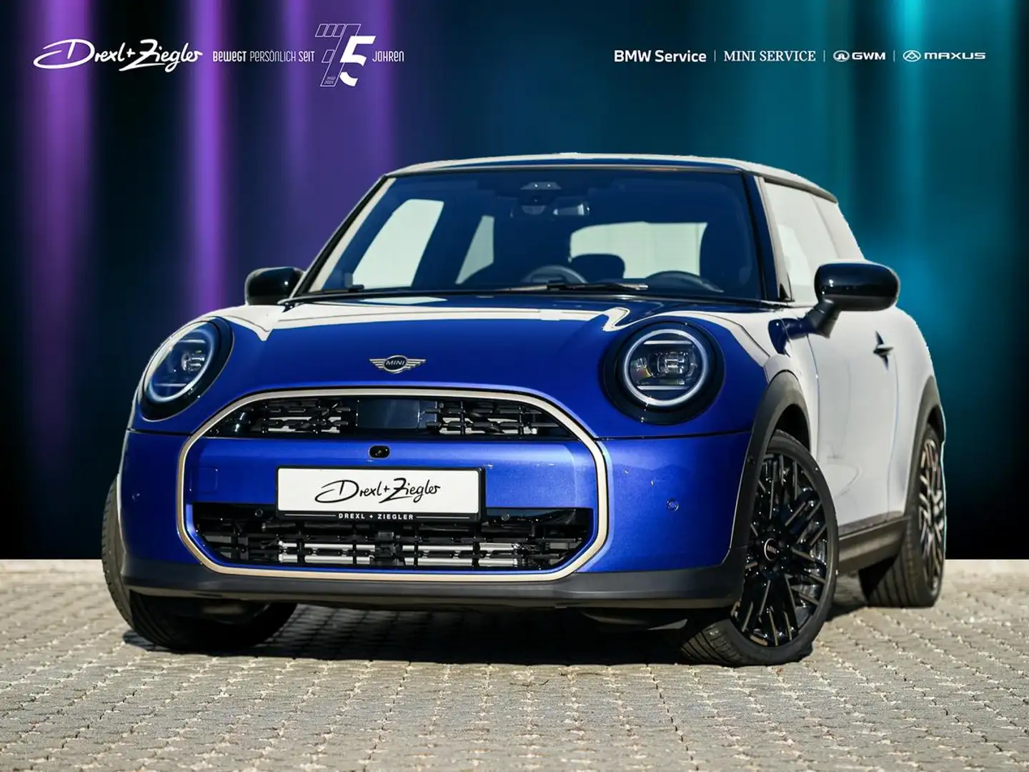 MINI Cooper 3-t Favoured Paket L 18 PANO NaviAR H&K Blauw - 1
