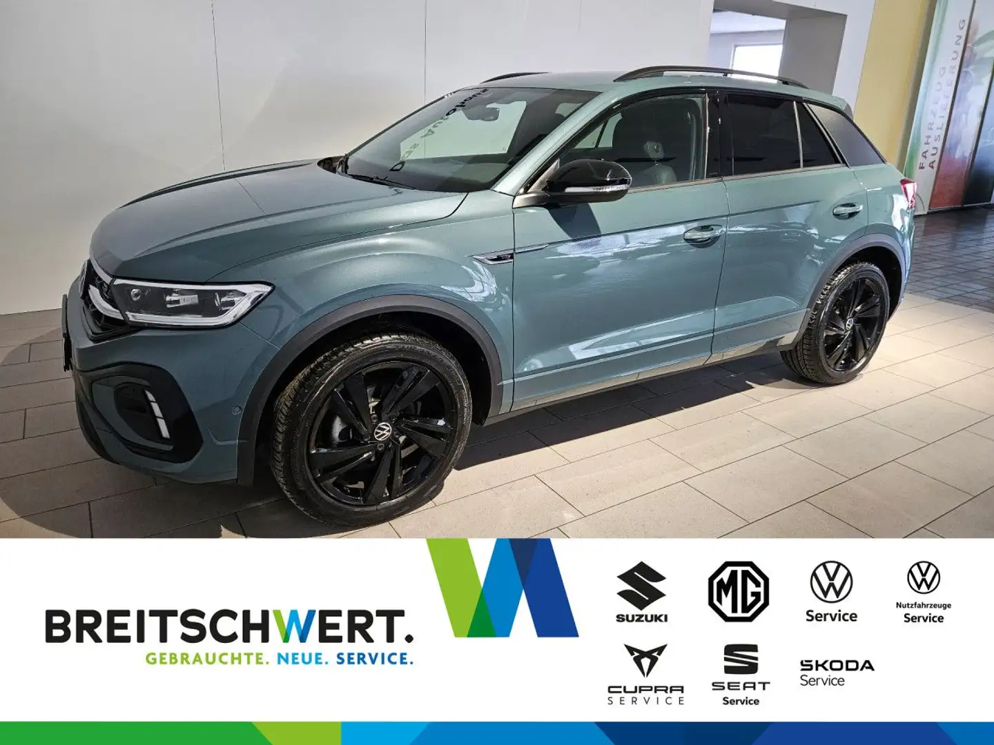 Volkswagen T-Roc 1.5 TSI R-Line DSG Standhzg AHK LED Navi ACC Blauw - 1