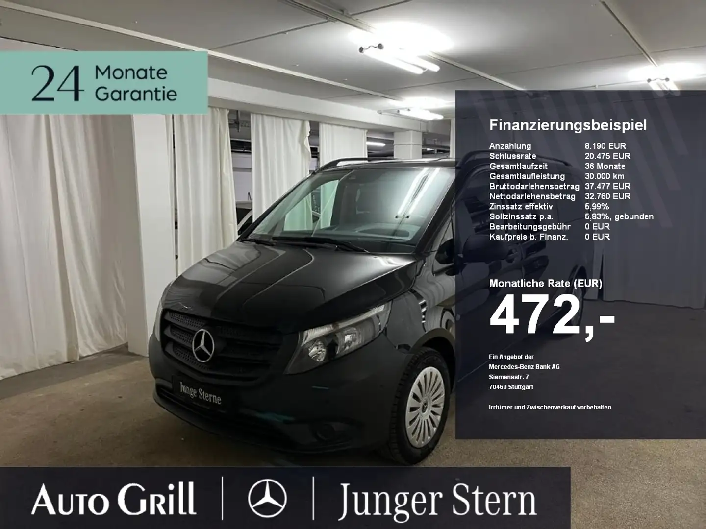 Mercedes-Benz Vito 116 CDI Tourer Pro XL 2xKlima AHK Navi DAB Schwarz - 1