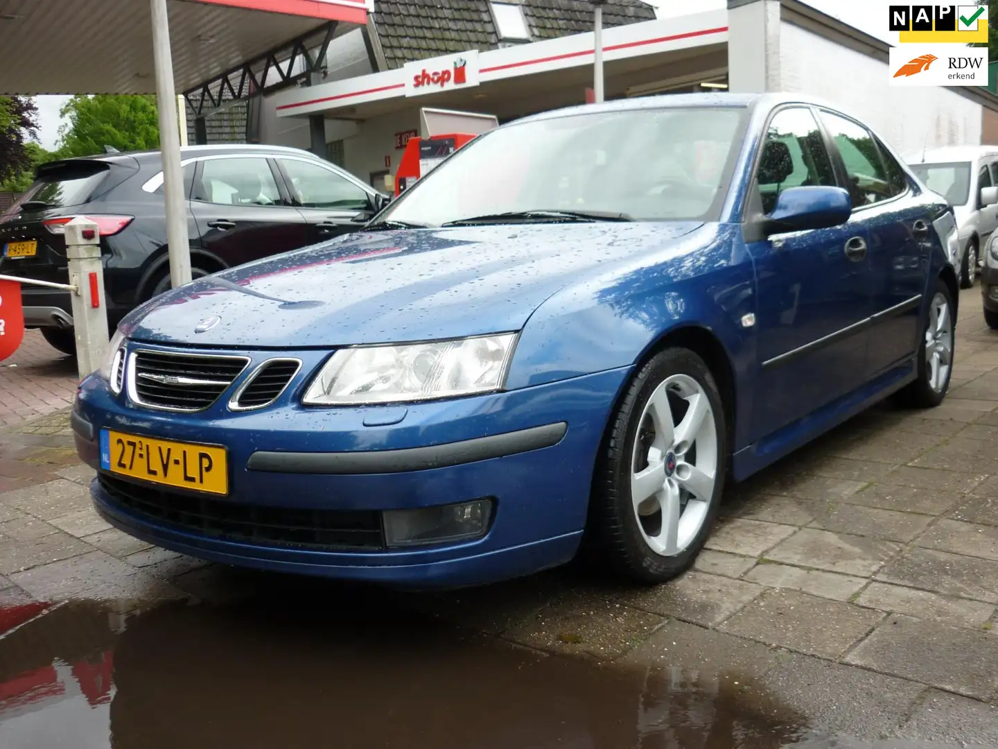 Saab 9-3 Sport Sedan 1.8t Vector,automaat,leder,xenon,17 in Modrá - 1