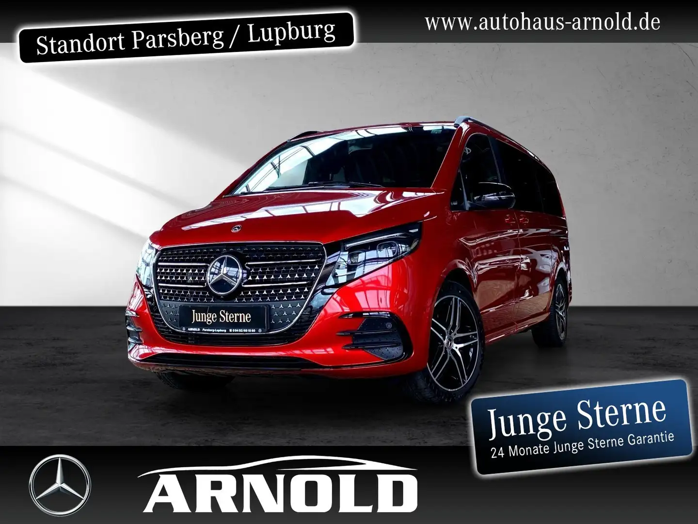 Mercedes-Benz V 300 V 300 d 4M Lang STYLE+ AMG L. AHK Pano Distr 7-S Rot - 1