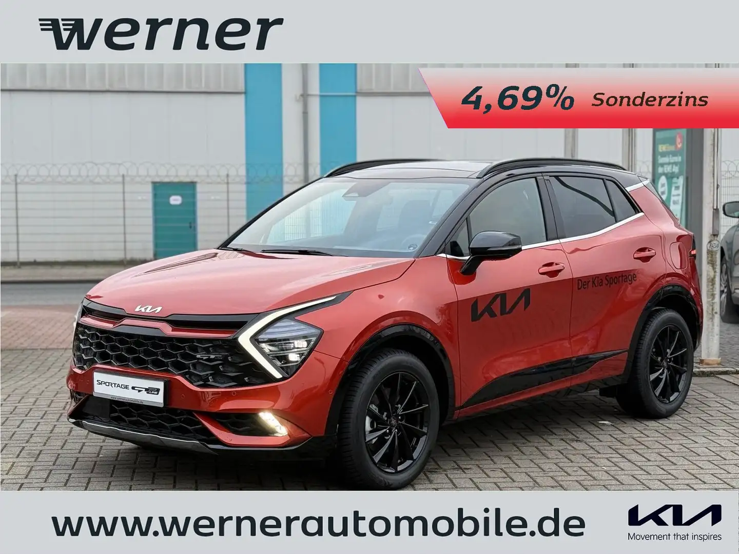 Kia Sportage 1.6 T-GDI HEV GT-Line AWD GD AHK Drive Oranje - 1