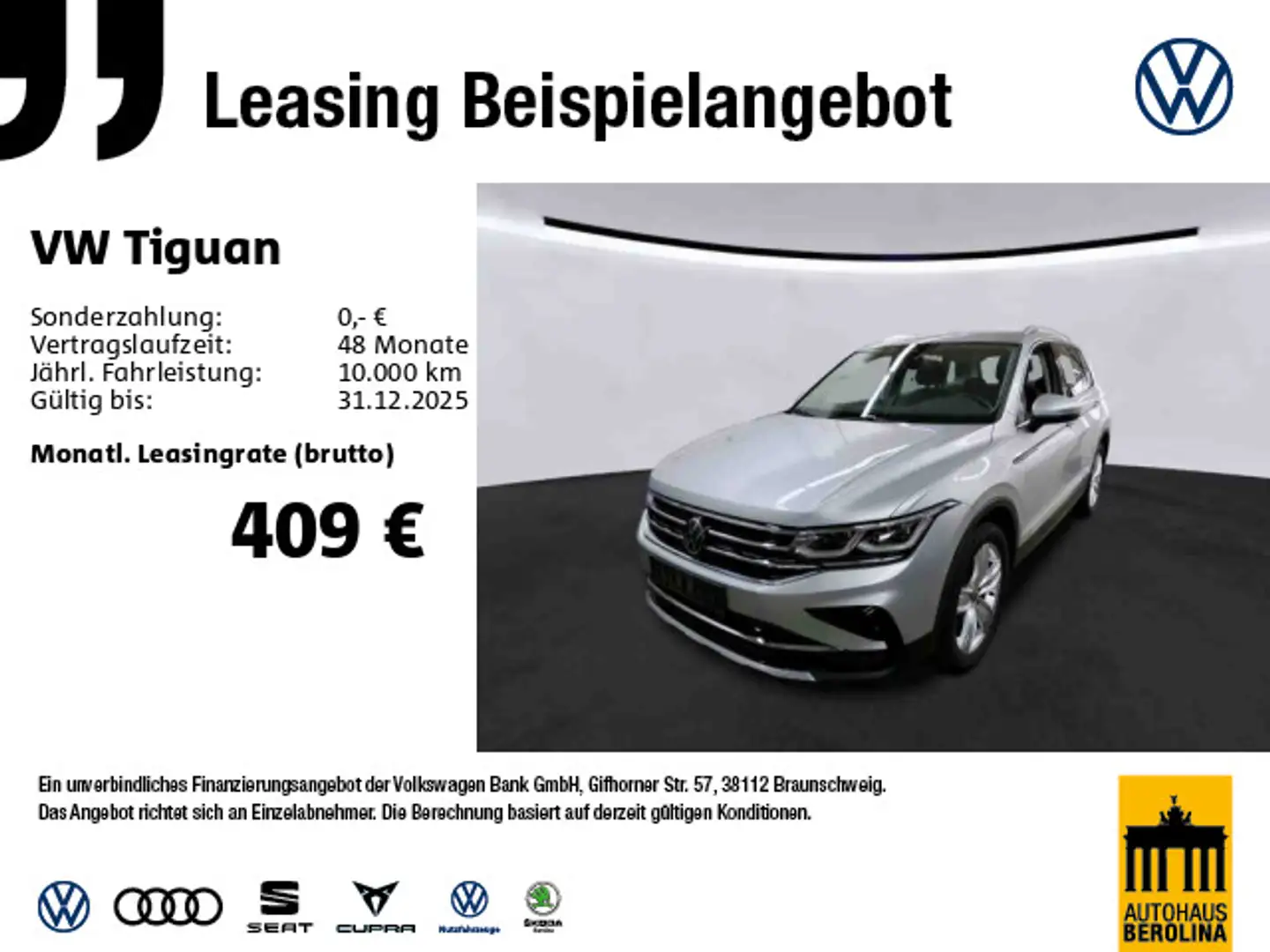 Volkswagen Tiguan 2.0 TDI 4M Elegance DSG *StdHz*IQ.DRIVE* Argent - 1