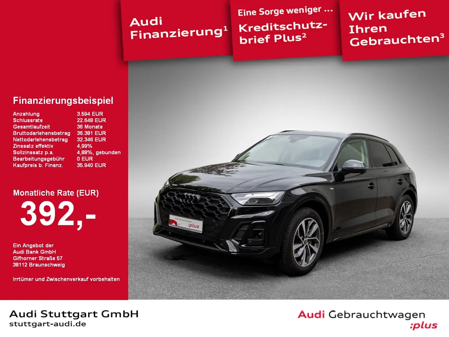 Audi Q5 35 TDI S line LED virtCo Sitzheizung PDC+ 19'' Noir - 1