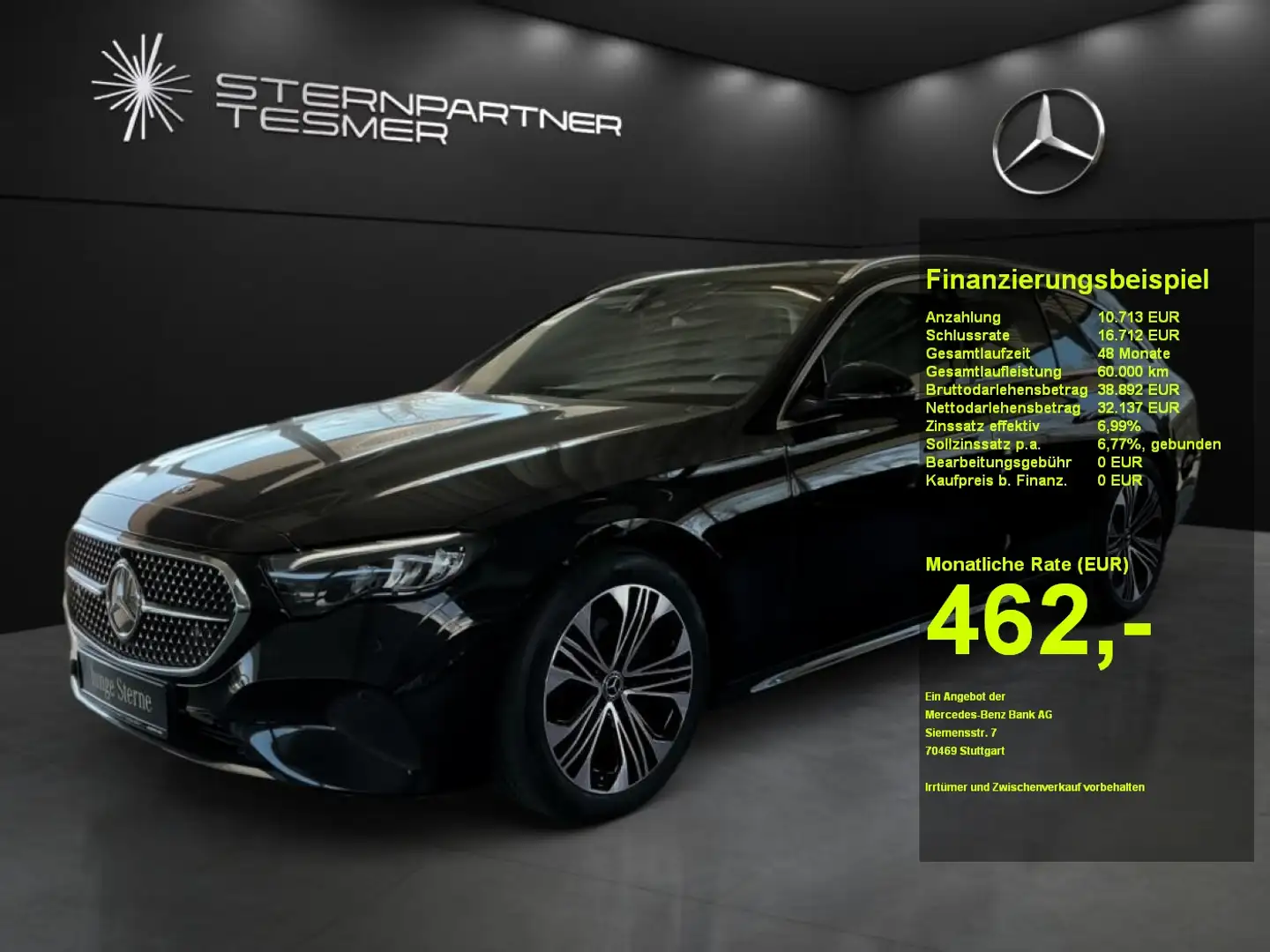 Mercedes-Benz E 220 d T Avantg. AHK Panorama Distr. Kamera Schwarz - 1