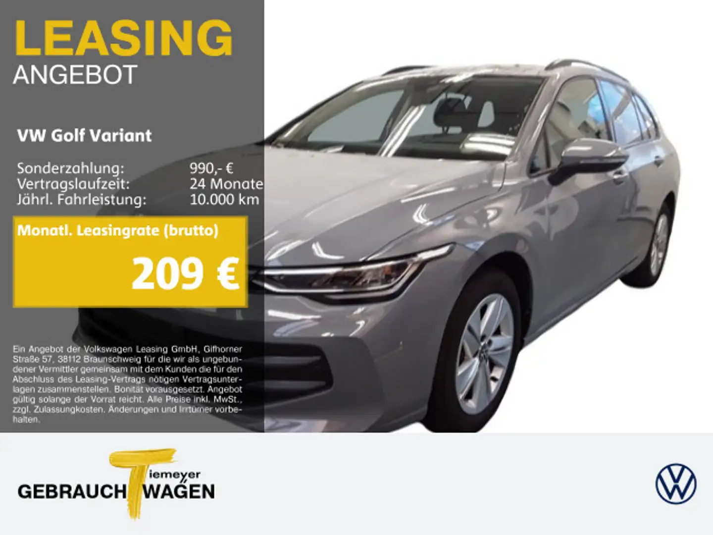 Volkswagen Golf Variant 1.5 TSI DSG LIFE NAVI HuD KAMERA SI Grau - 1