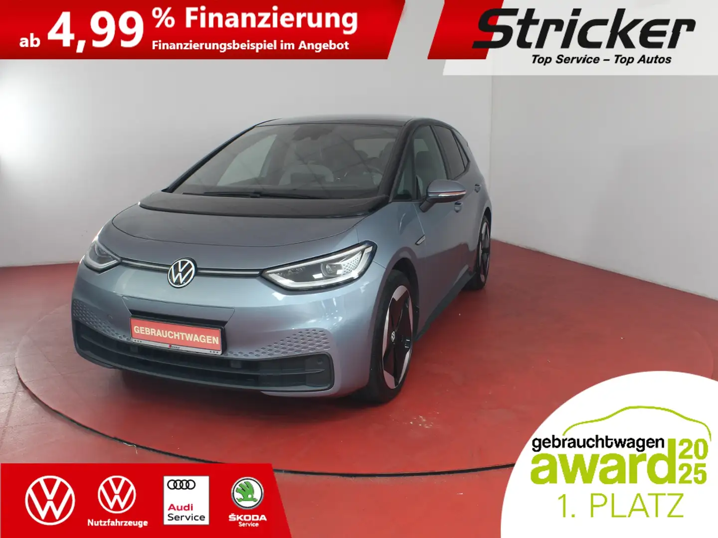 Volkswagen ID.3 Tech 150/58 261,-ohne Anzahlung AHK Pano LED-Matr Blau - 2