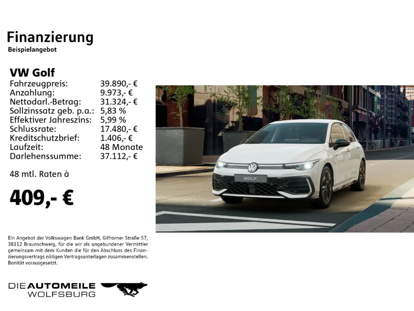 Volkswagen Golf VIII 1.5 eTSI DSG R-Line "Black Style" Weiß - 2