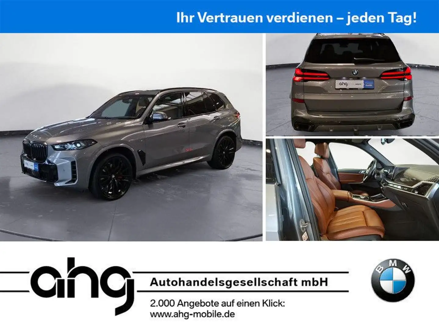BMW X5 xDrive40d M Sport AHK STHZ PANORAMA H&K Grau - 1