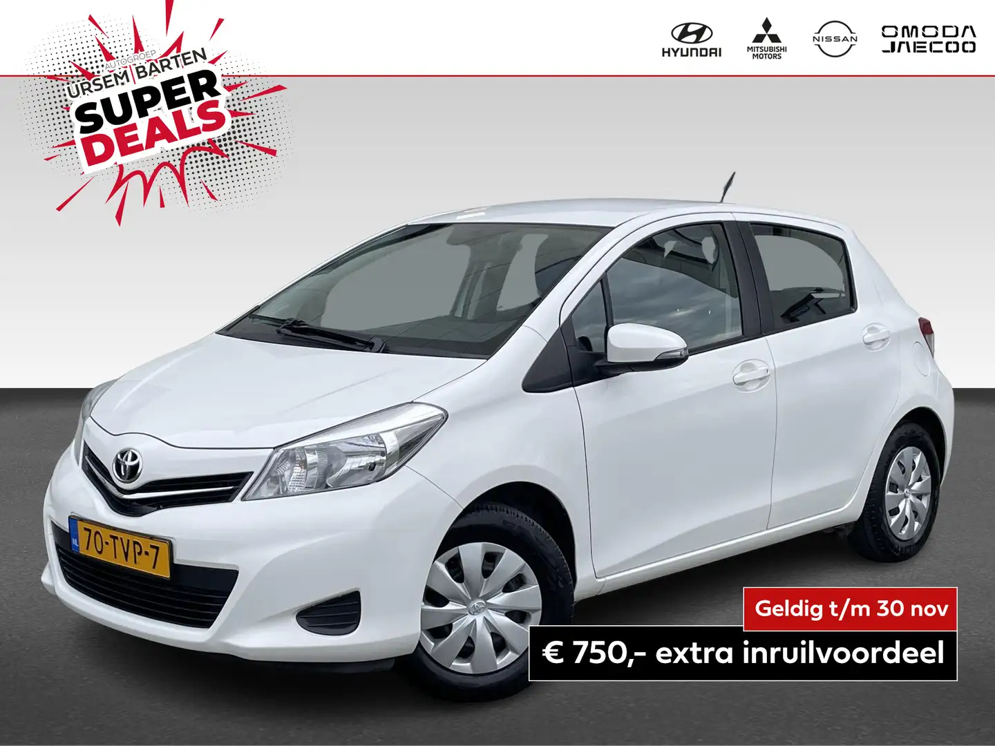 Toyota Yaris 1.0 VVT-i Aspiration Blanc - 1