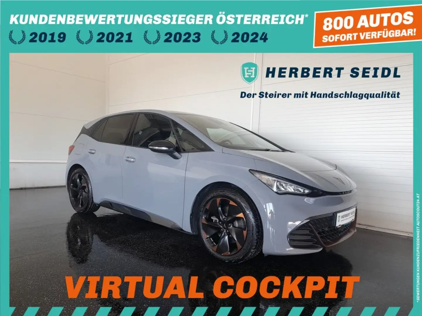 CUPRA Born 58/62 kWh *19 ZOLL / VOLL-LED MIT FLA / VIRTUELL / NAVI / ACC / KAMERA / KEYLESS / SHZG / APP CONNECT* Grau - 1
