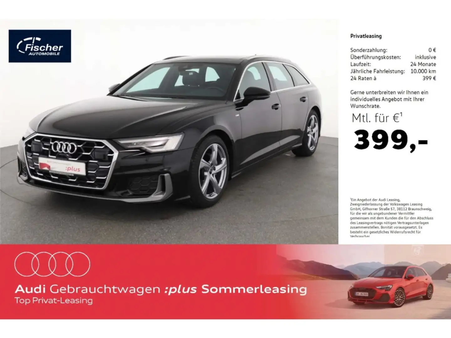 Audi A6 Avant 40 TDI quattro S line Schwarz - 1