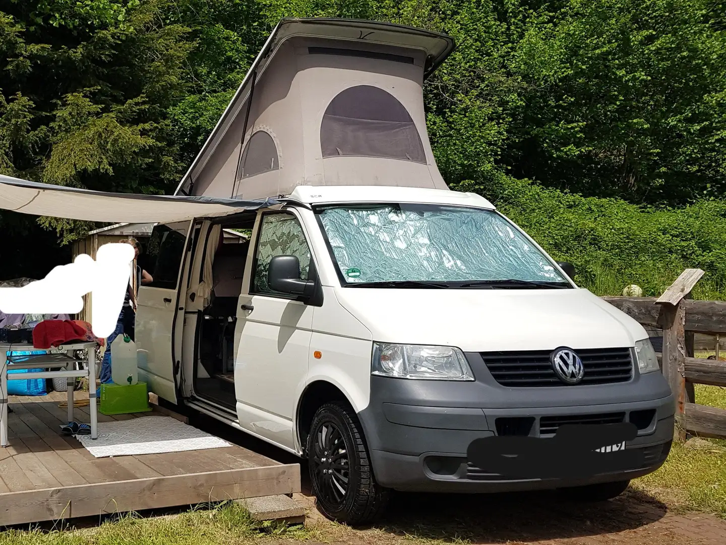 Volkswagen T5 Caravelle Wohnmobil mit Aufstelldach Blanc - 1