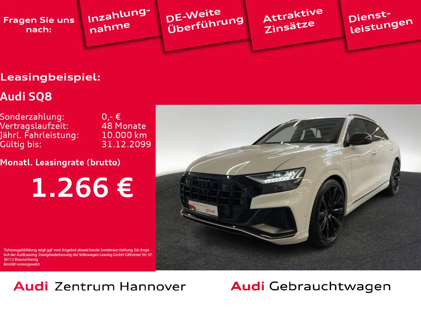 Audi SQ8 4.0 TFSI quattro competition+ Head-Up Standh Weiß - 1