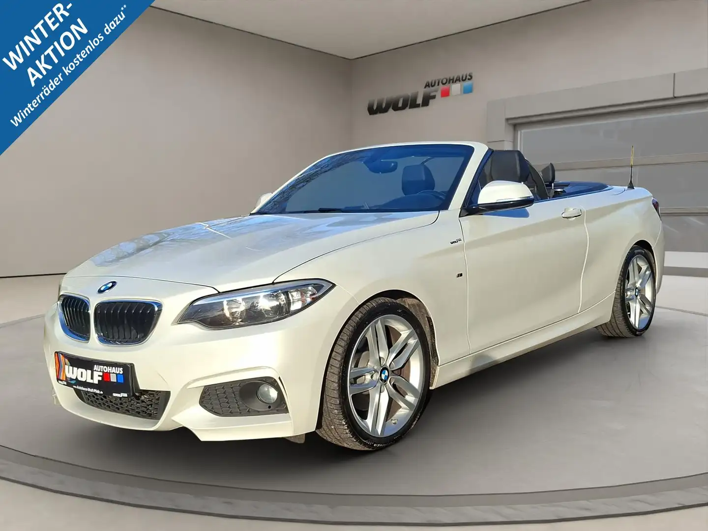 BMW 220 i Cabrio M Sport 18"~GRA~SHZ~PDC~Ambiente~Bluetoot Blanc - 2