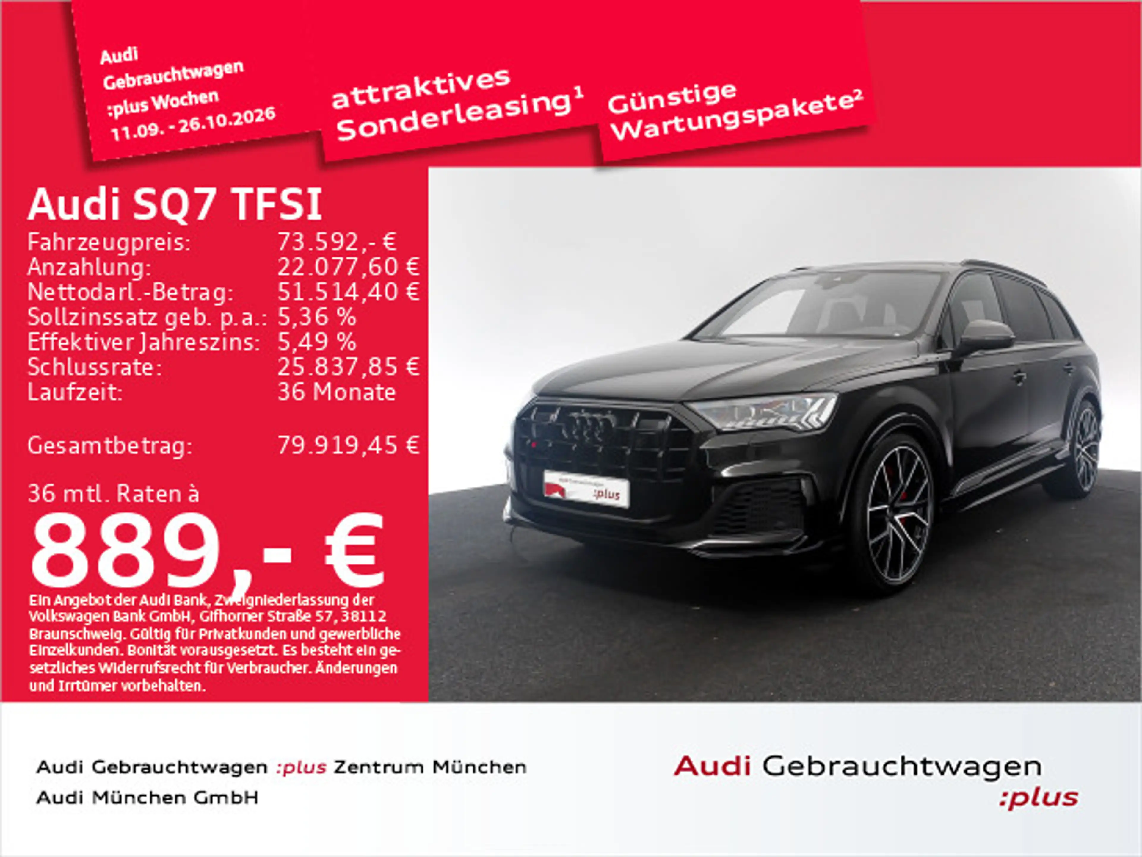 Audi SQ7 Competition+ UPE:137" Carbon/Pano/B&Oad