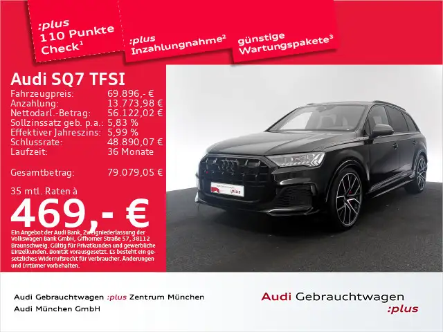 Audi SQ7 Competition+ UPE:137" Carbon/Pano/B&Oad