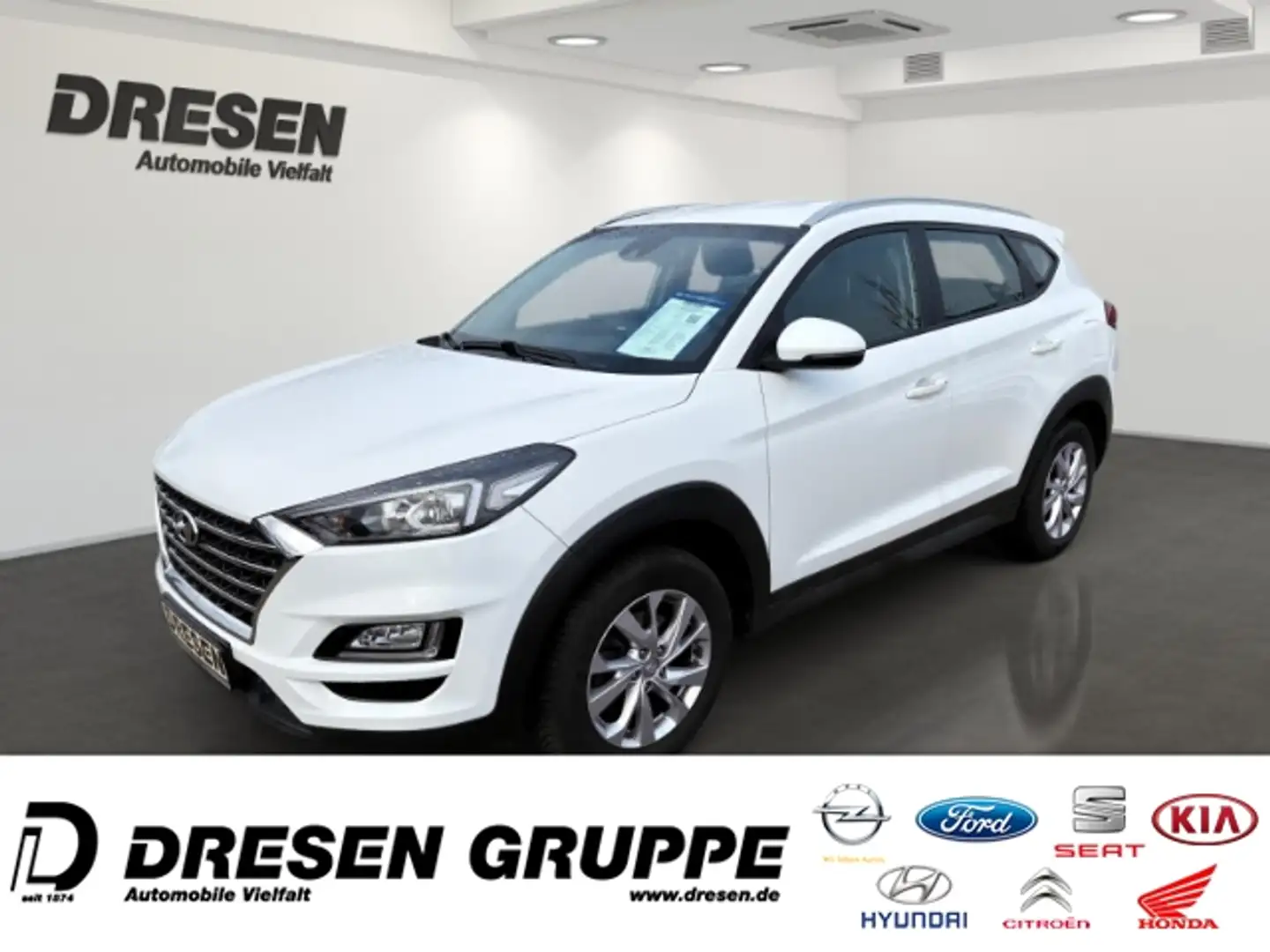 Hyundai TUCSON TREND 1.6 T-GDI (132PS) NAVI SHZ LHZ RÜCKFAHRKAMER Weiß - 2