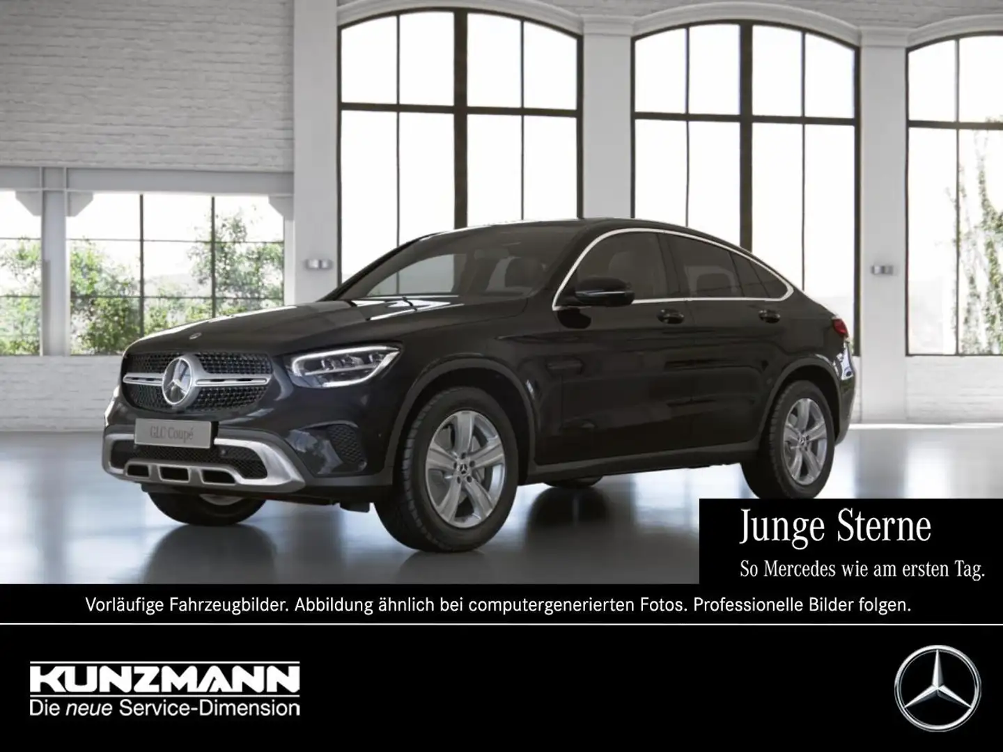 Mercedes-Benz GLC 200 4M Coupé Schiebedach 360° Memory Spur-P Zwart - 1