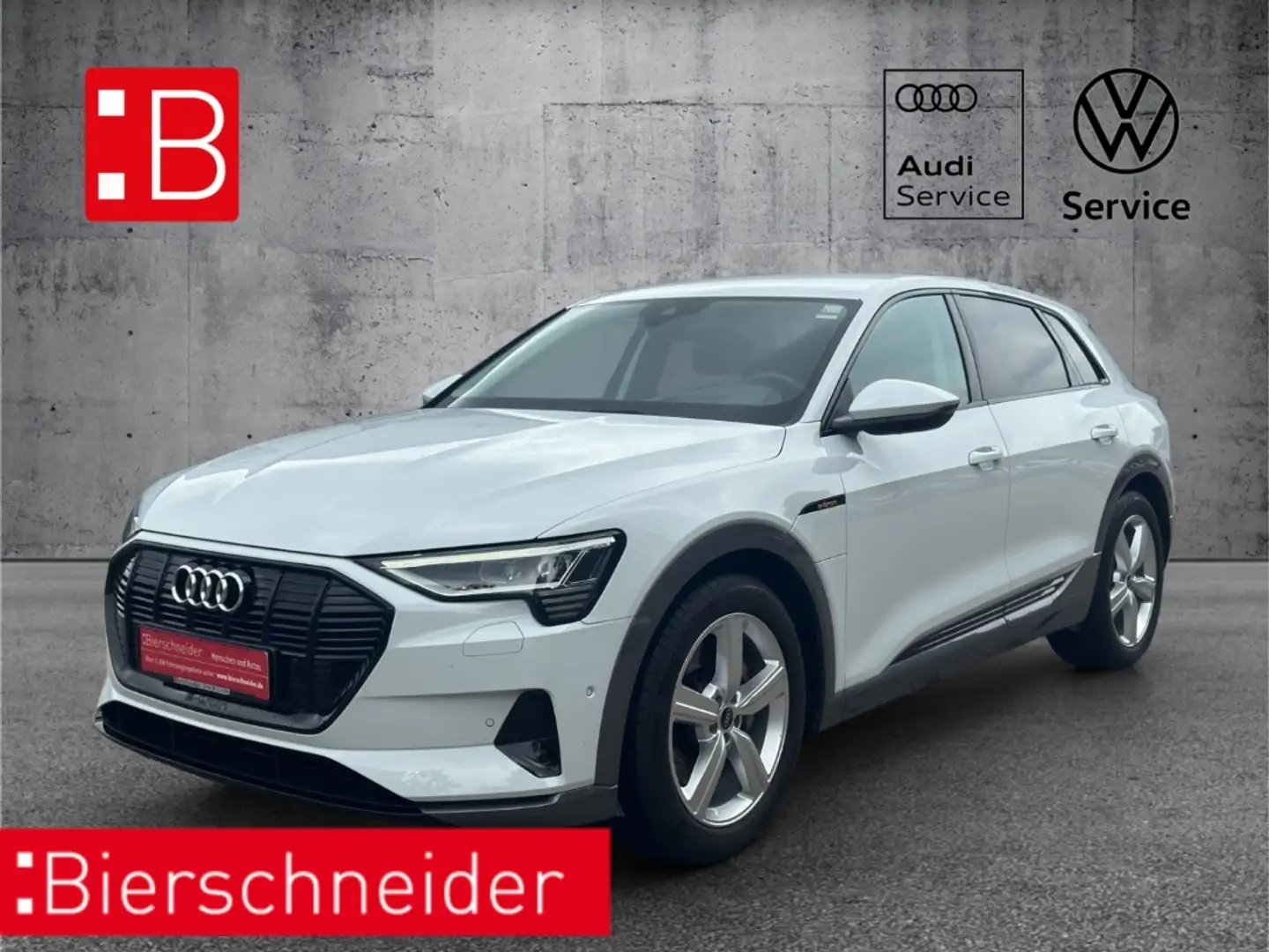 Audi e-tron 55 qu advanced BLACK AHK HEAD-UP VIRTUAL LUFT KAME Blanco - 1