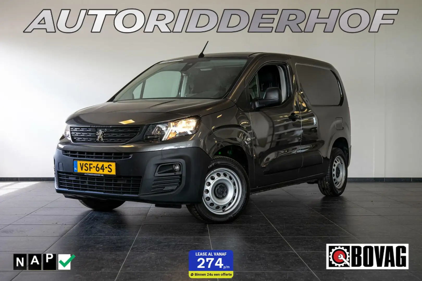 Peugeot Partner bestel 1.5 BlueHDI 130PK Premium Automaat Grijs - 1