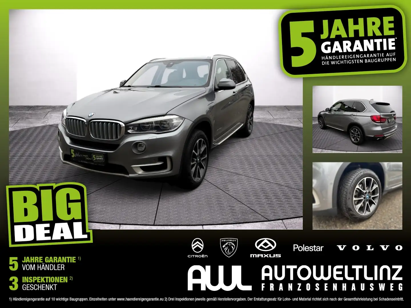BMW X5 HYBRID PHEV XDRIVE 40e AUT +NightVision+HUD Grau - 1