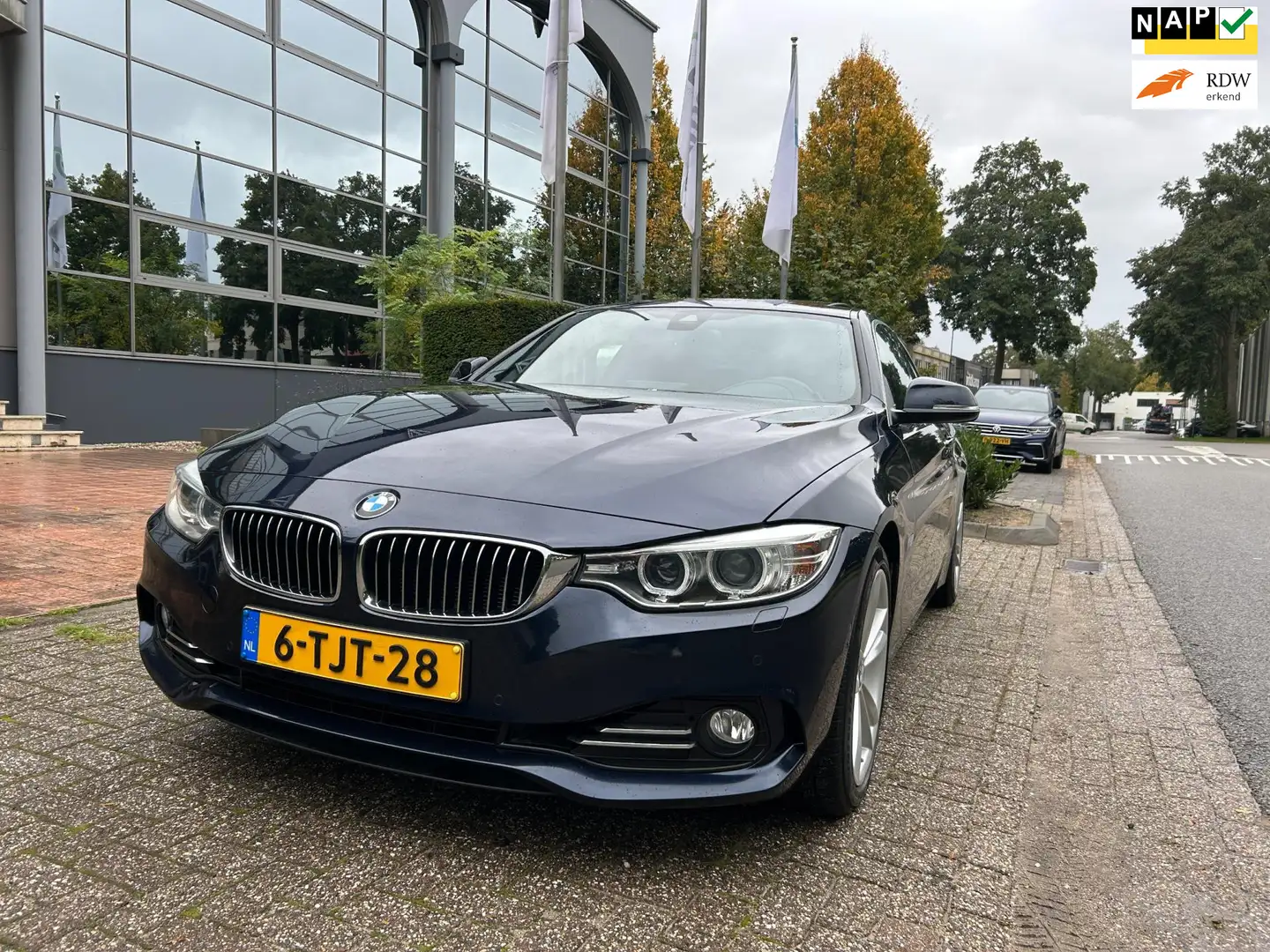 BMW 428 4-serie Coupé 428i High Executive sport leder,schu Bleu - 1