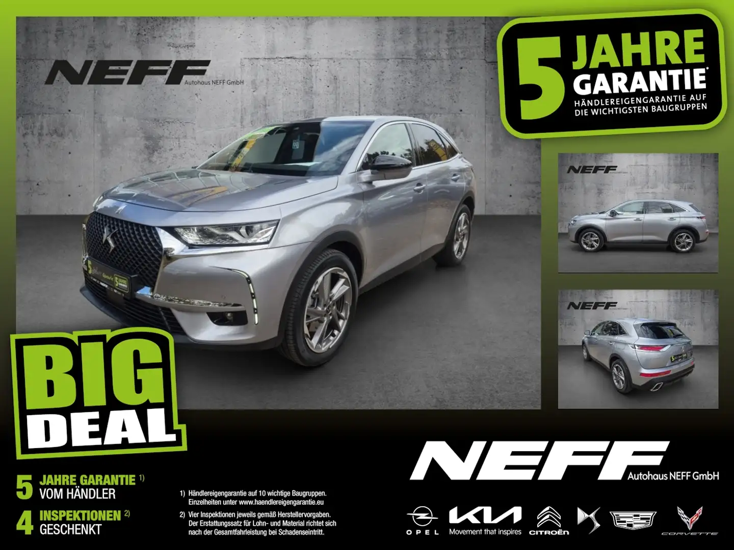 DS Automobiles DS 7 Crossback 7 Crossback 225PS Bastille PHEV E-Tense KAM Gris - 1