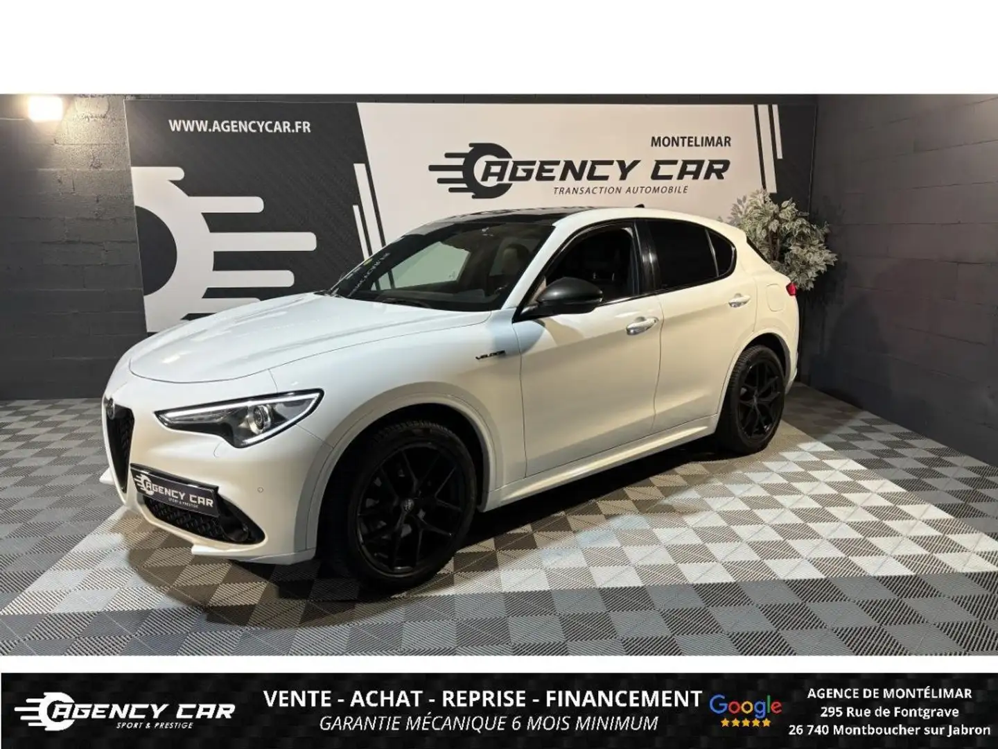 Alfa Romeo Stelvio Veloce Q4 2.2d 210cv BVA - Toit Ouvrant Weiß - 1
