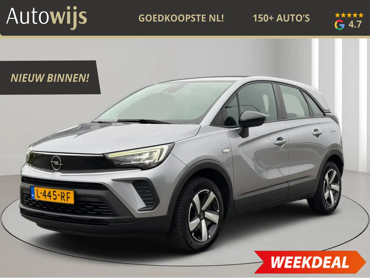Opel Crossland 1.2 Turbo Edition|NWE MODEL|360Cam|Carplay|Navi|CR Gris - 1