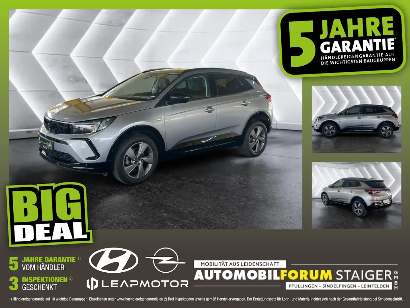 Opel Grandland 1.5 D GS Line 2xKlima 360 AUT Facelift Gris - 1