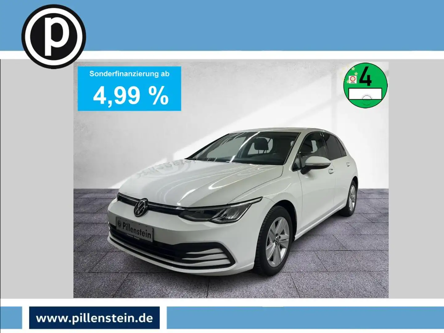 Volkswagen Golf TDI DSG NAVI+LED+ACC+APP+SHZ+16" Wit - 1