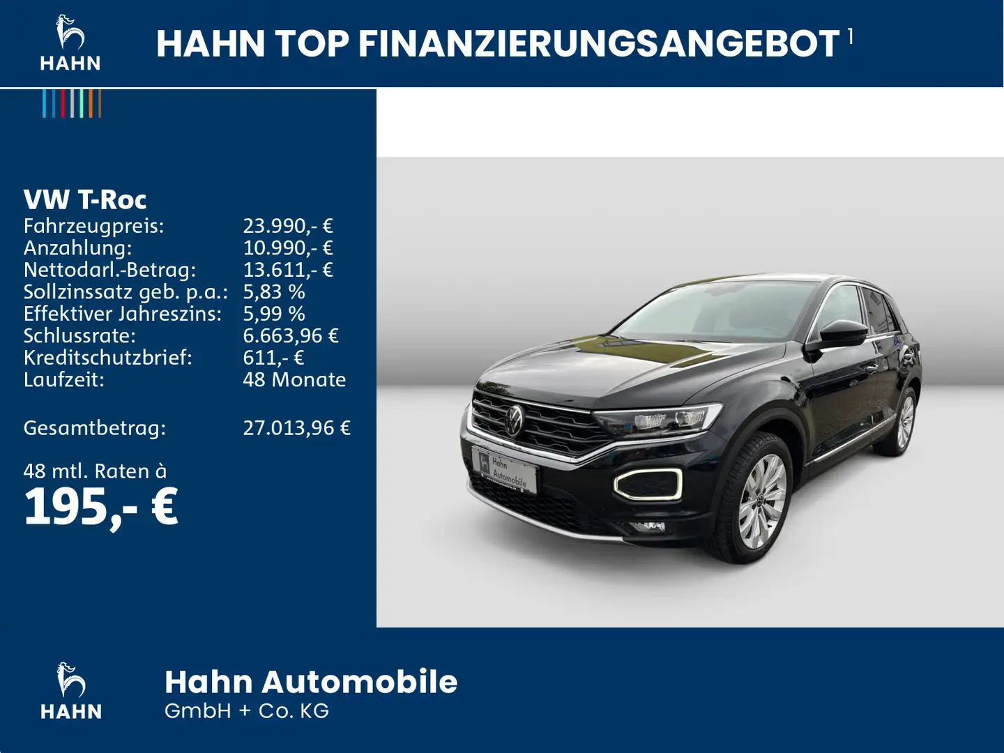 Volkswagen T-Roc 1.5TSI DSG Sport Navi PDC Cam Sitzh Climat Zwart - 2