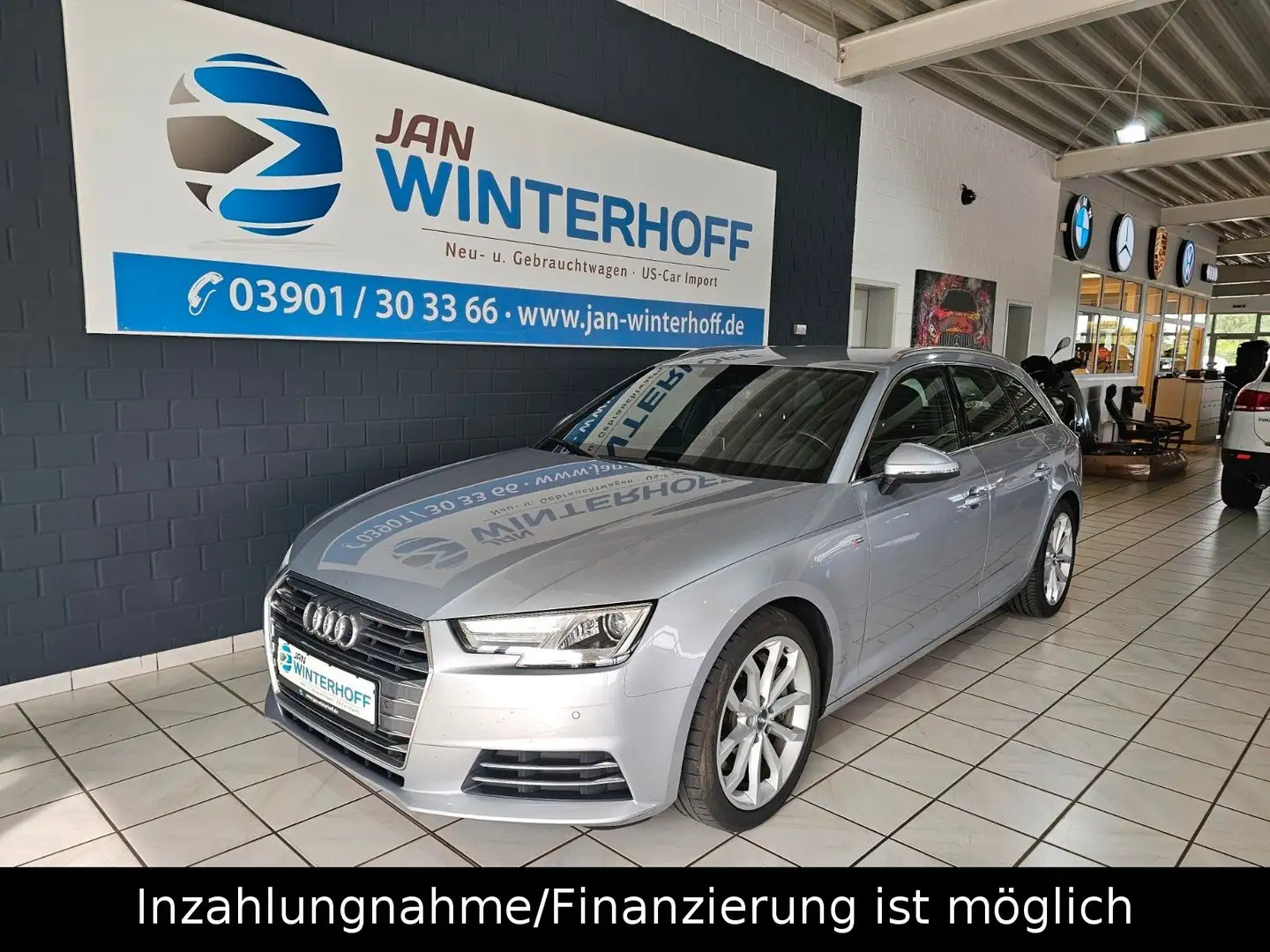 Audi A4 S-line quattro+Automatik+Keyless+Virtuell+Nav Silber - 1