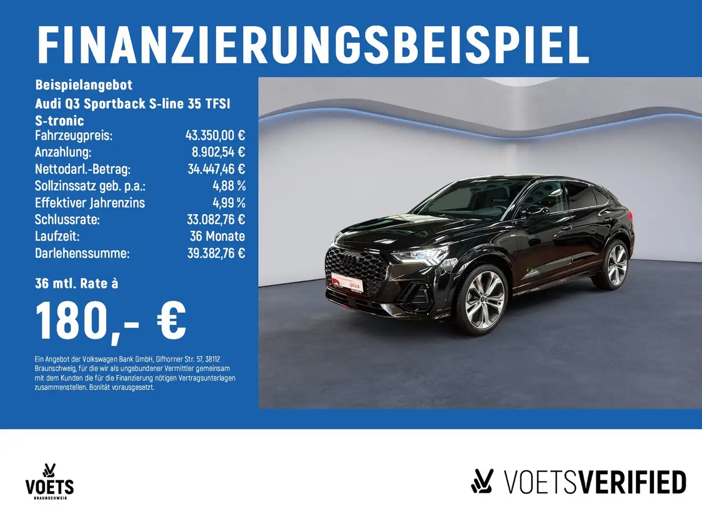 Audi Q3 Sportback S-line 35 TFSI S-tronic LED+PANO+STAN... Noir - 2