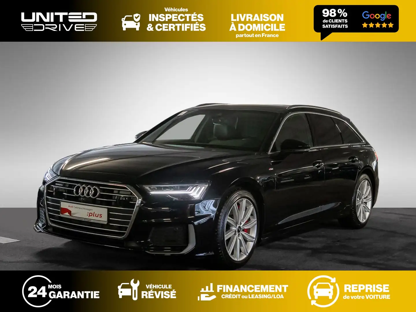 Audi A6 Avant 55 TFSI S line 367ch Noir - 1