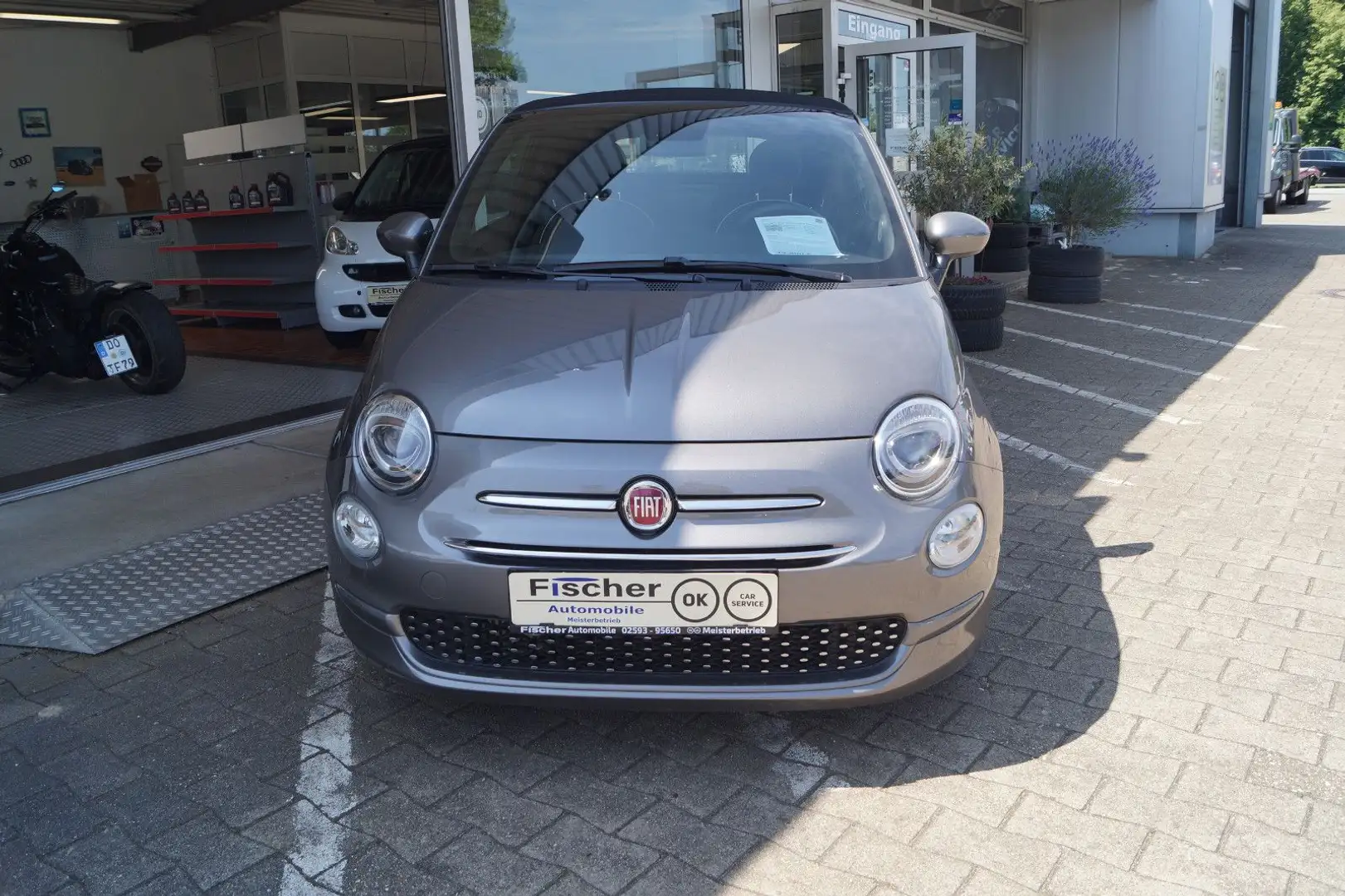 Fiat 500 Cabrio*PDC*BT*UConnect Grijs - 2