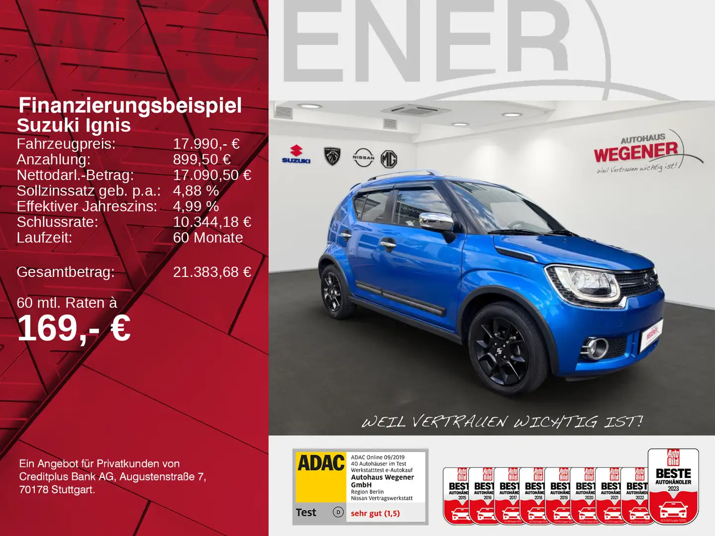 Suzuki Ignis IGNIS COMFORT+ AT+KAMERA+ALLWETTER+NAVI+SHZ+LED+ Bleu - 2