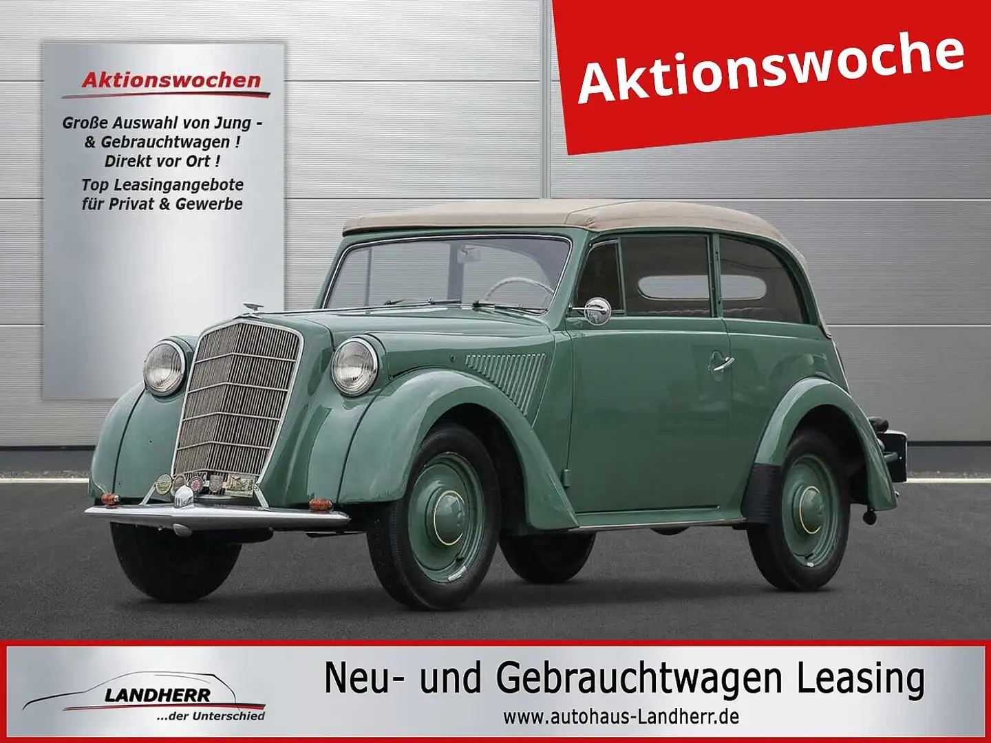 Opel Olympia Cabrio Zielony - 1