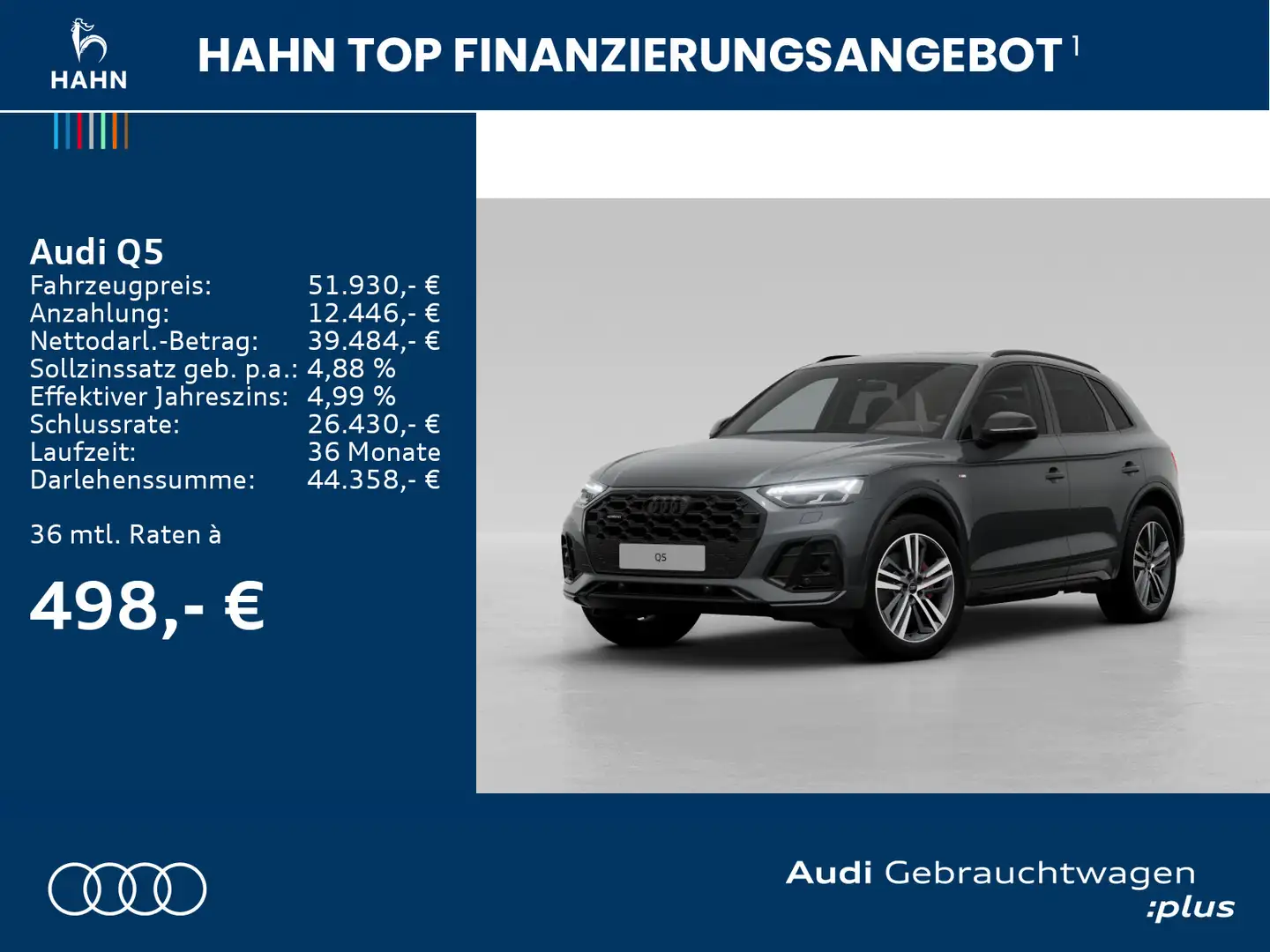 Audi Q5 50TDI quatt Tiptrc S-line Matrix Pano B&O AHK Schwarz - 2