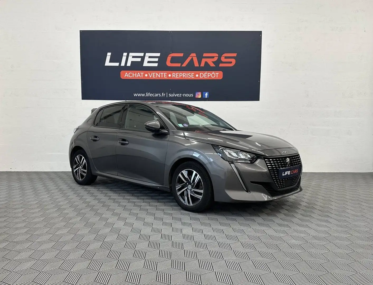 Peugeot 208 II 1.2 PureTech 100ch BVA Allure EAT8 2021 1ère ma Gris - 2