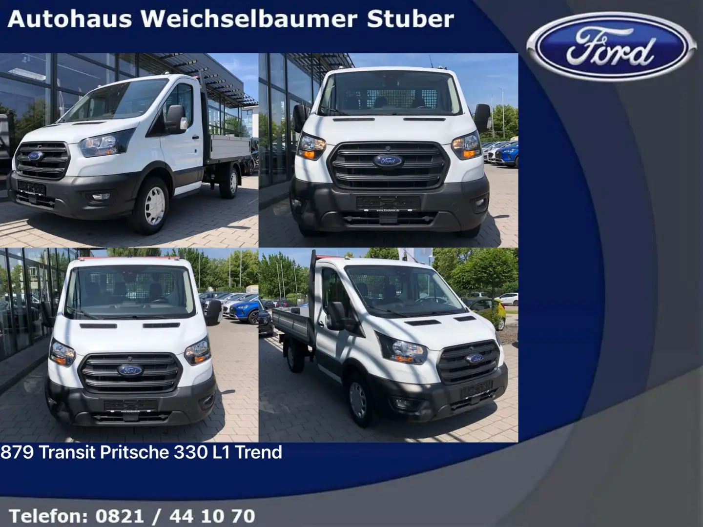 Ford Transit 879 Transit Pritsche 330 L1 Enzelkabine Trend Blanc - 1