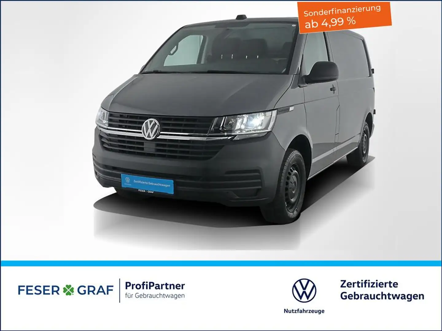 Volkswagen T6.1 Transporter 6.1 Kasten 2.0 TDI AHK PDC R-Kamera Sitzheizung Gris - 1