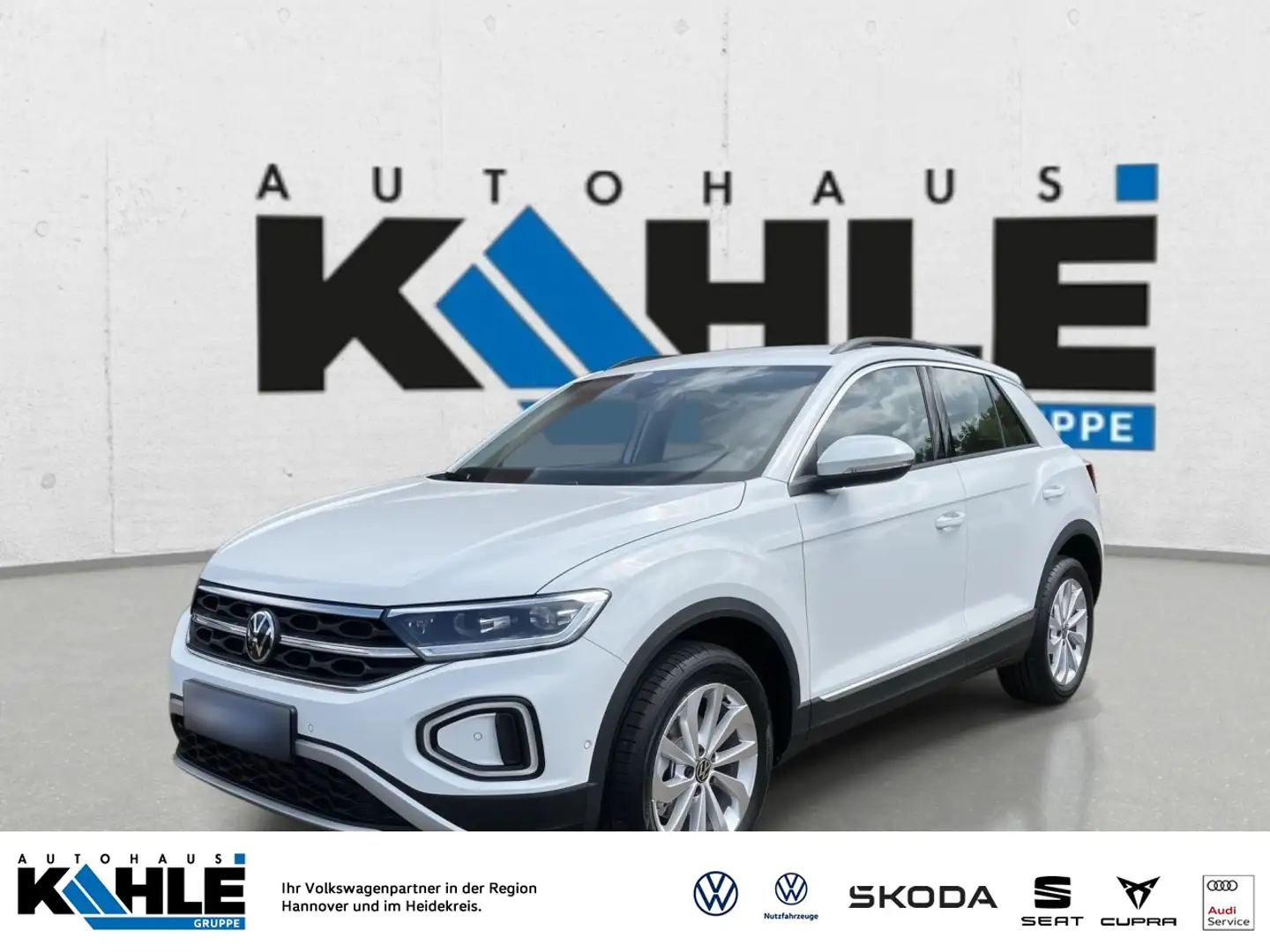 Volkswagen T-Roc 1.5 TSI DSG Style Navi AHK LED ACC SHZ Klima RFK A Weiß - 1