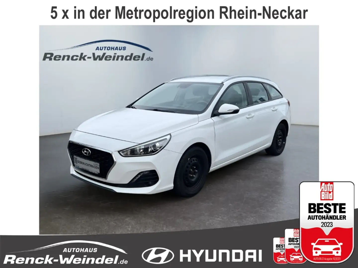 Hyundai i30 Select 1.0 T-GDI Fahrerprofil Spurhalteass. Fernli Weiß - 1