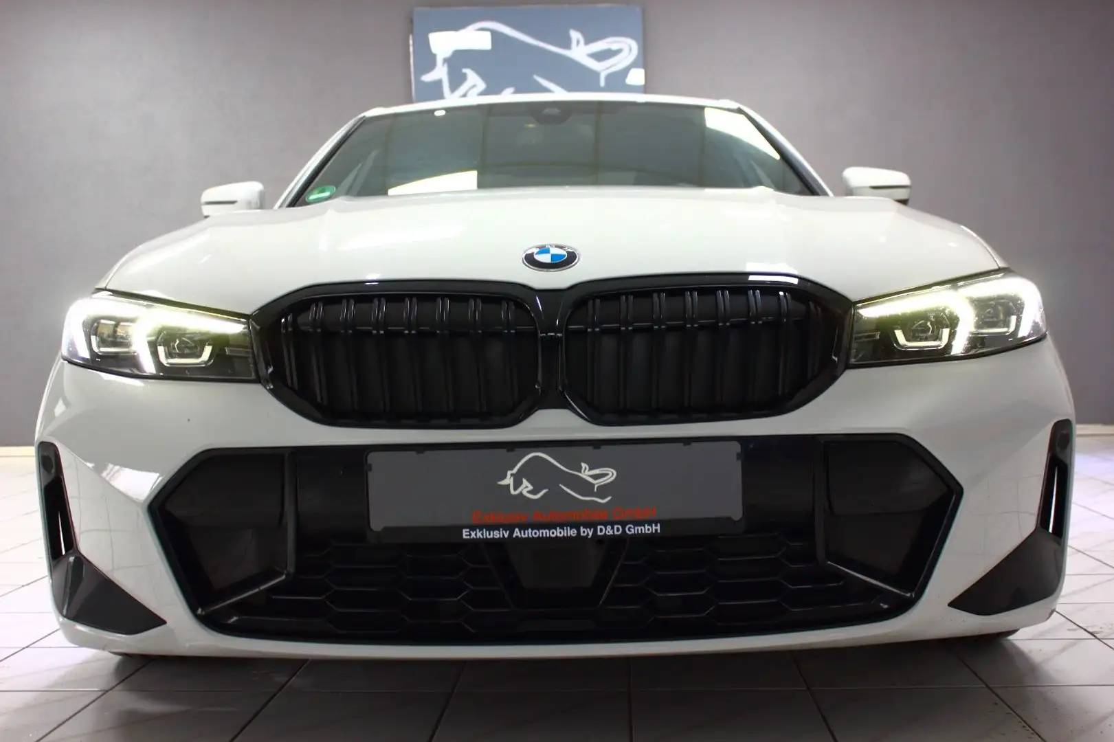 BMW 320 dA Limo M Sport~DEUTSCH+UNFALLFREI+RFK+CURVED Blanc - 2