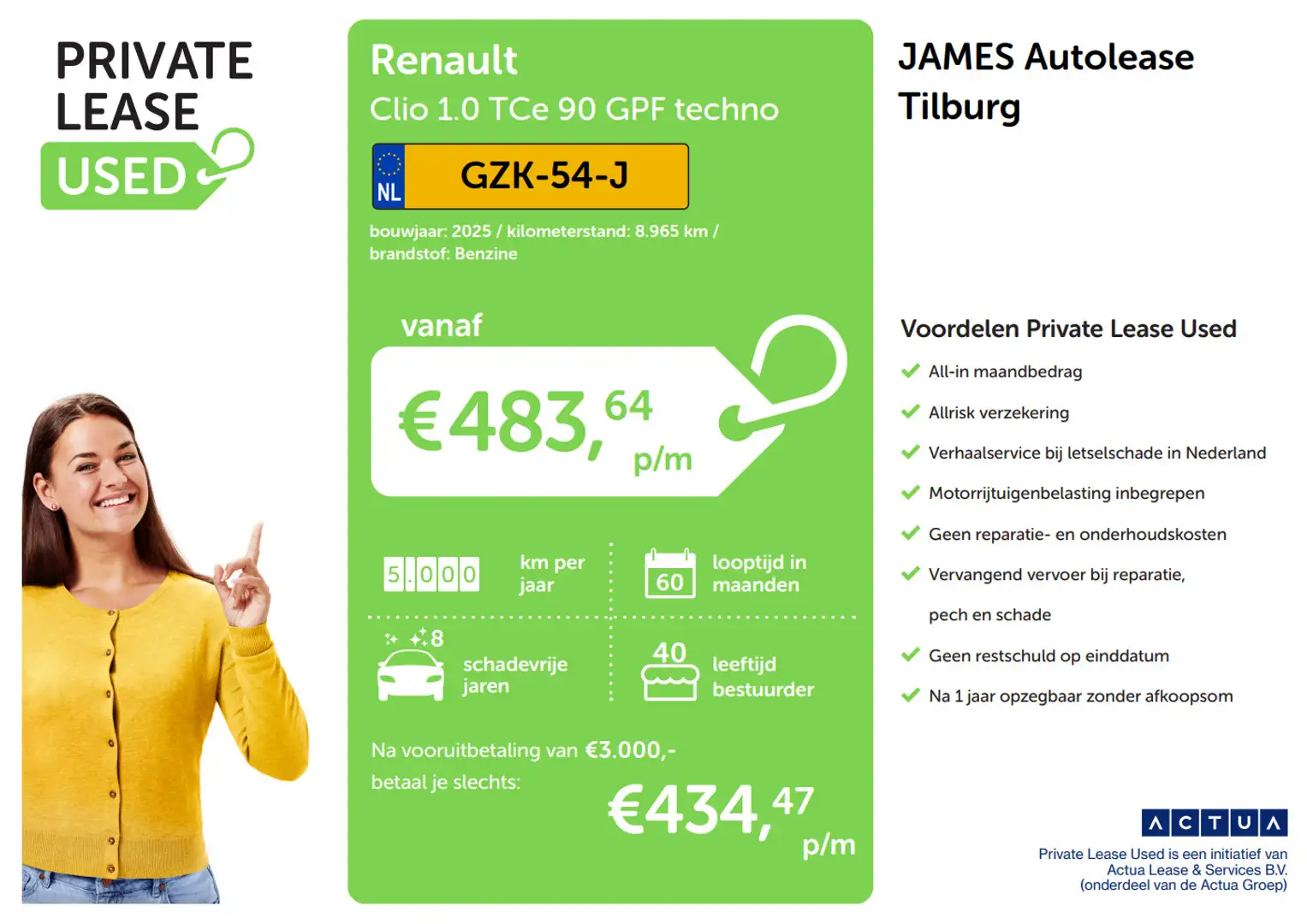 Renault Clio 1.0 TCe 90 GPF techno PRIVATE LEASE vanaf € 434 pm Grijs - 2