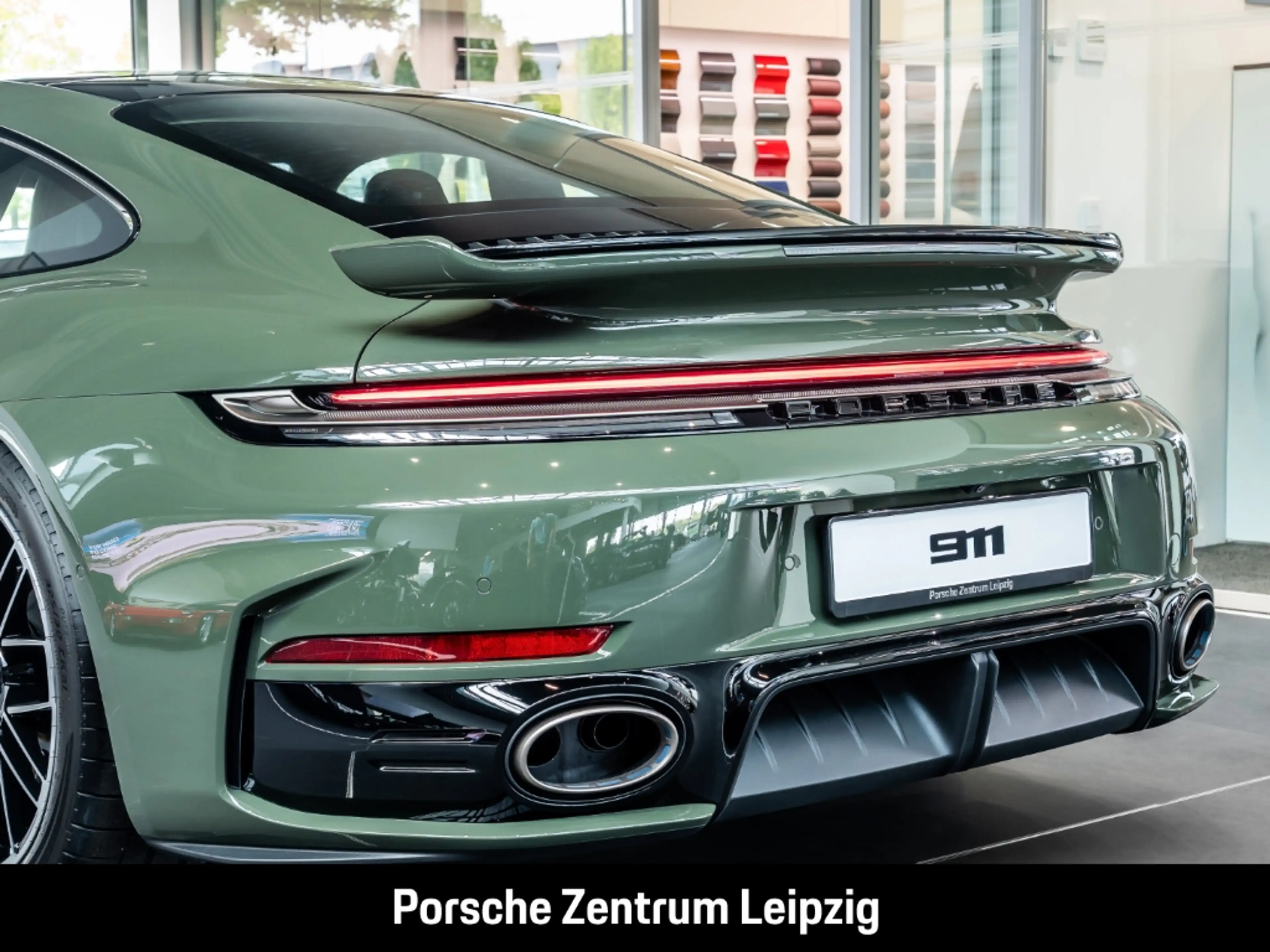 Porsche 992 911 Turbo S PTS schwarzolive! Burmester — photo 12