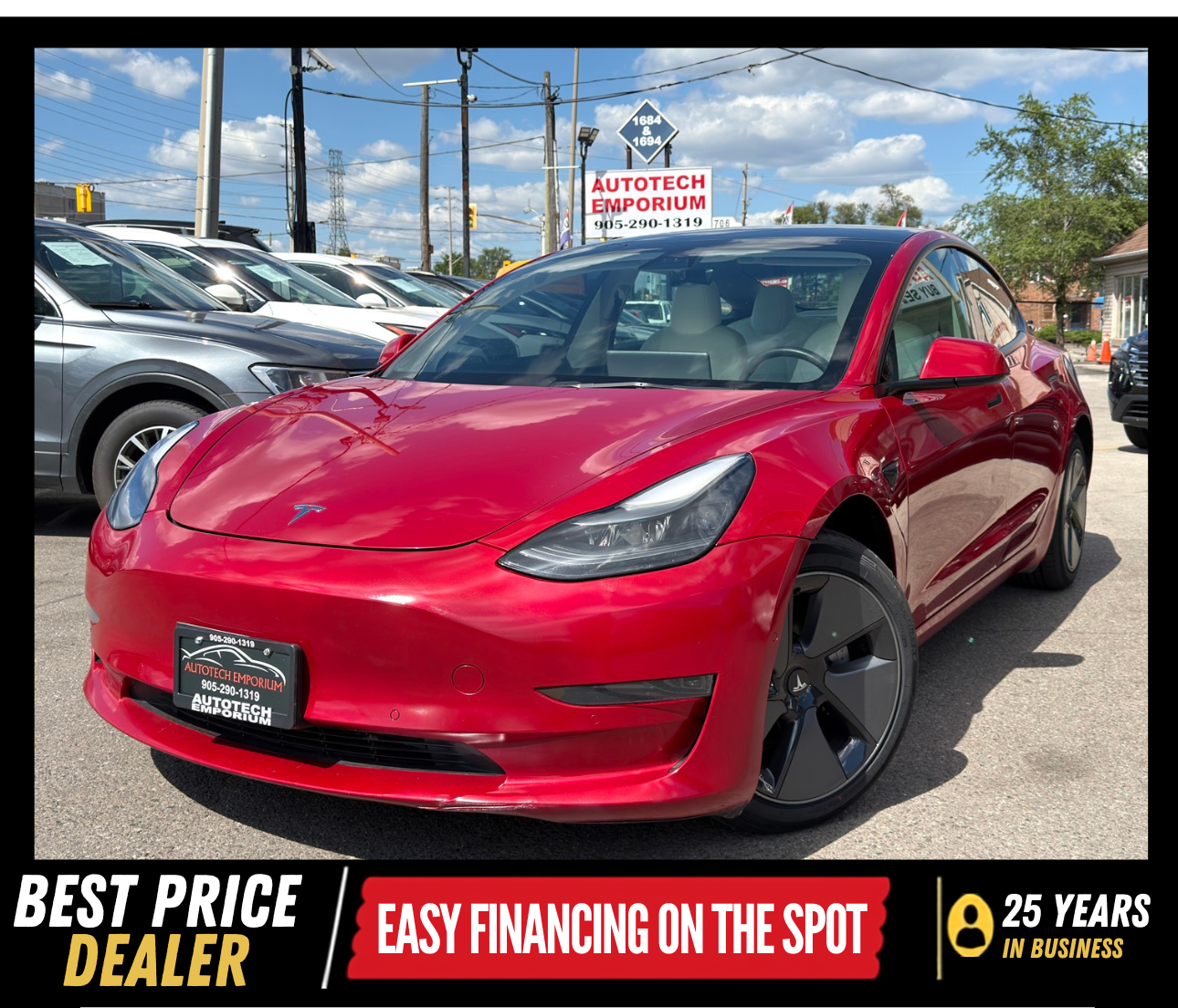 2021 Tesla Model 3 SR Plus | White Int | Pano Roof | Blind Spot Camer