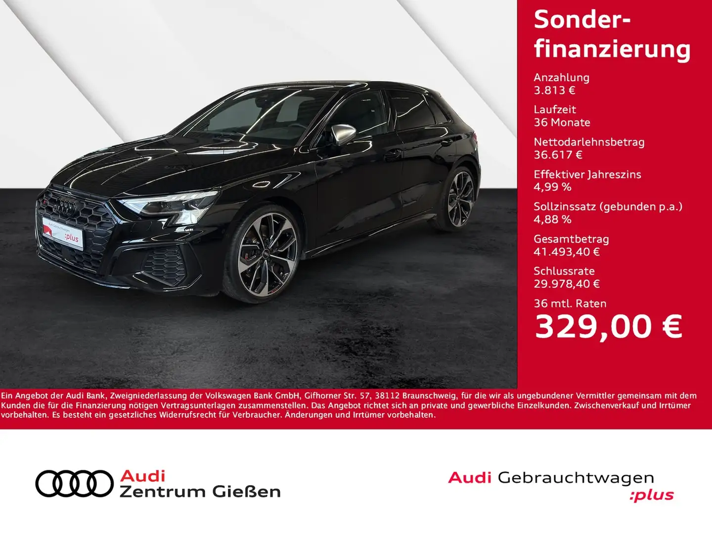 Audi S3 Sportback 2.0 TFSI quattro Black Matrix-LED Ass... Noir - 1